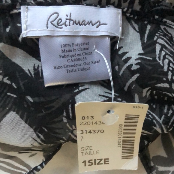 Reitmans Floral Black & White One Size Top - Picture 4 of 4